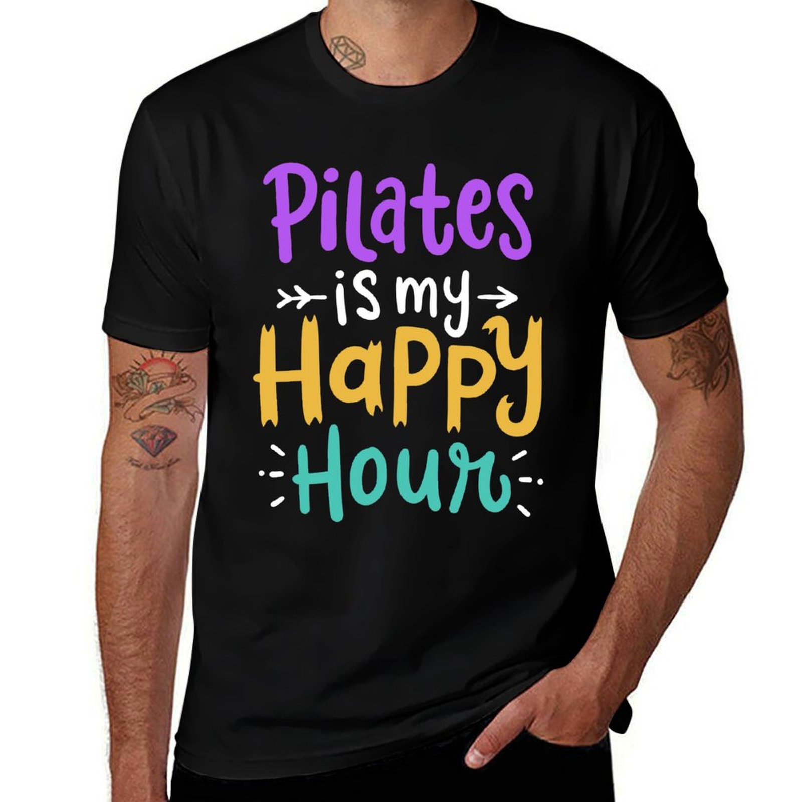 Yoga Fitness Holiday - T-shirt per Pilates, Yoga, Allenamento Fitness,