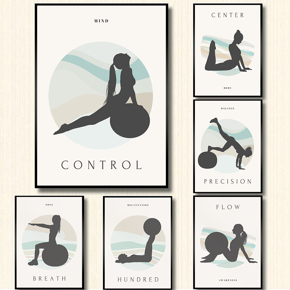 Yoga Fitness Quotes - Minimalista Pilates Yoga Fitness Girl citazioni