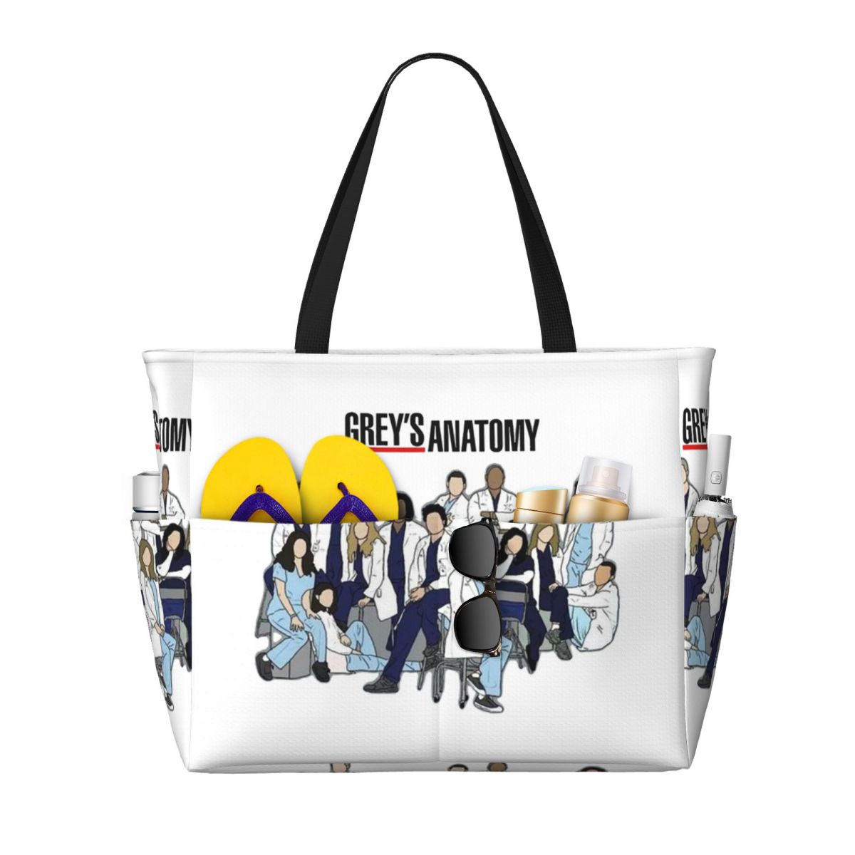 Yoga Anatomy Of Fitness - Borsa tote da spiaggia Grey's Anatomy