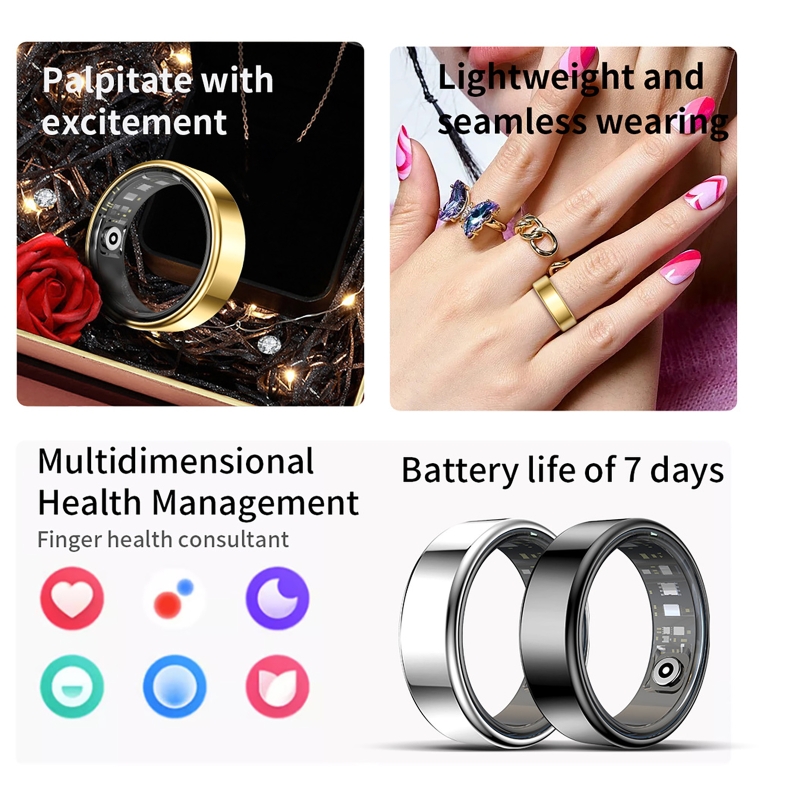 Gymnastics Rings - Anello Intelligente per Monitoraggio Salute, Frequenza
