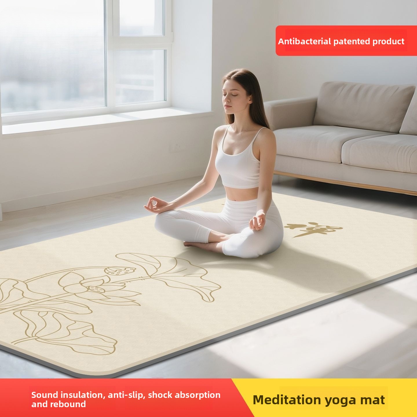 Yoga Fitness Mat - Tappetino da Yoga per Donne Zen