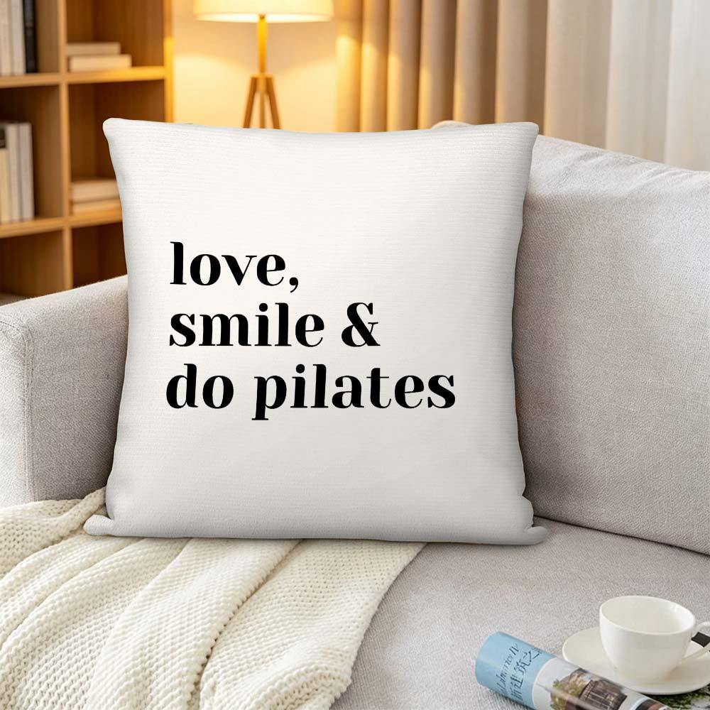 Fodera per Cuscino Love Smile  - Yoga Fitness Quotes recensione e prezzo
