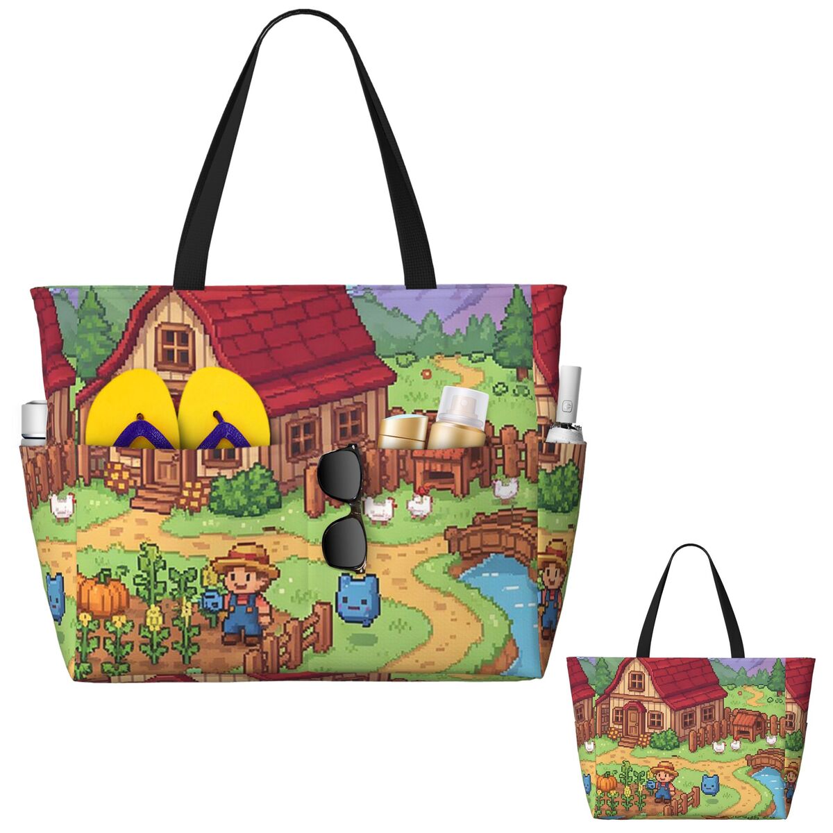 Borsa tote da spiaggia Stardew - Yoga Fitness Videos Free recensione e prezzo