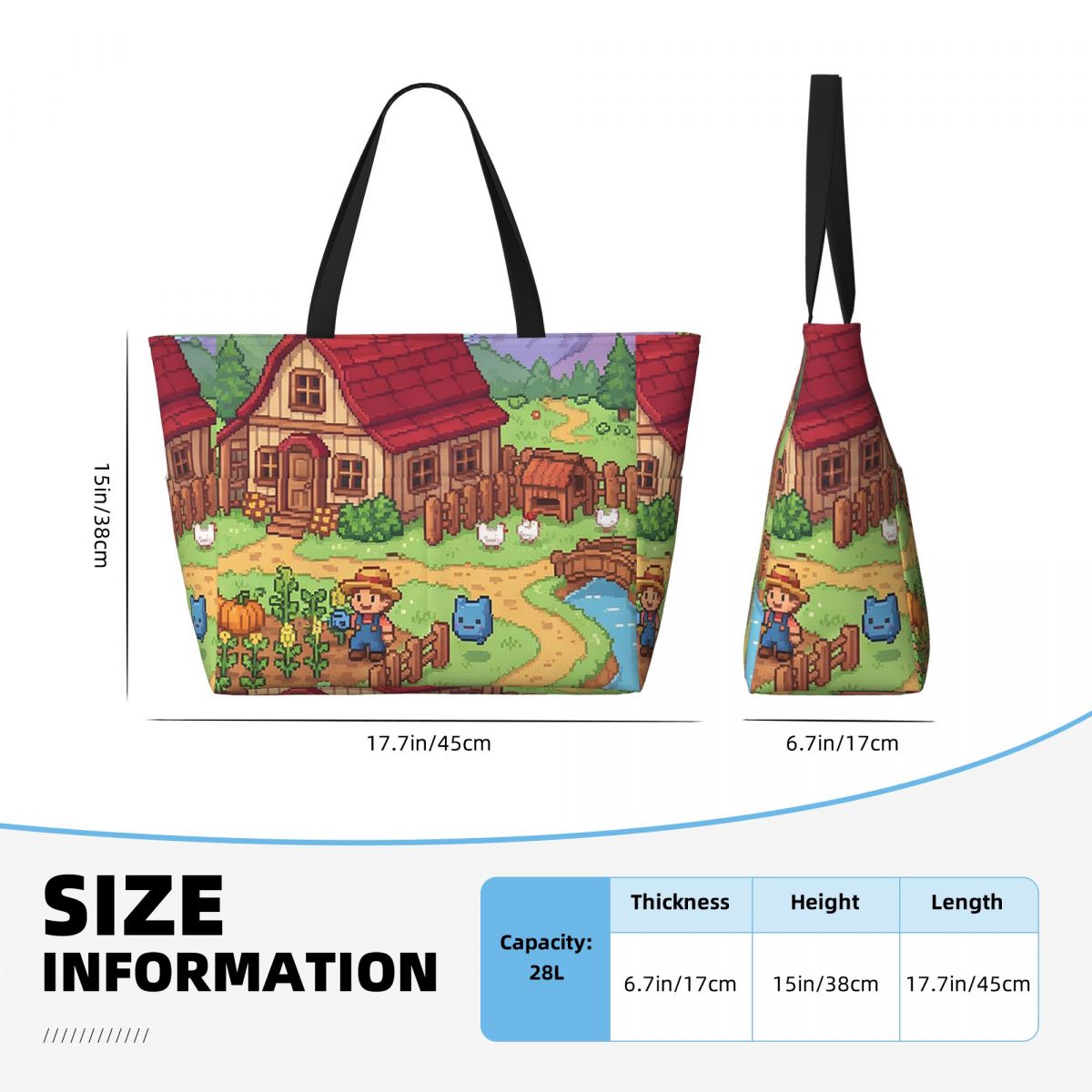 Borsa tote da spiaggia Stardew - Yoga Fitness Videos Free recensione e prezzo