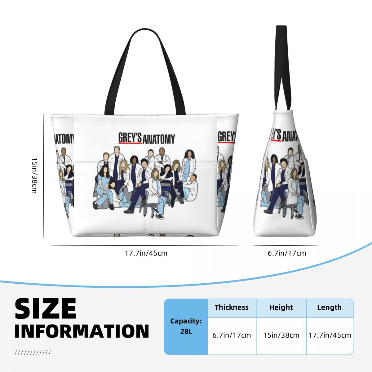 Borsa tote da spiaggia Grey's  - Yoga Anatomy Of Fitness recensione e prezzo