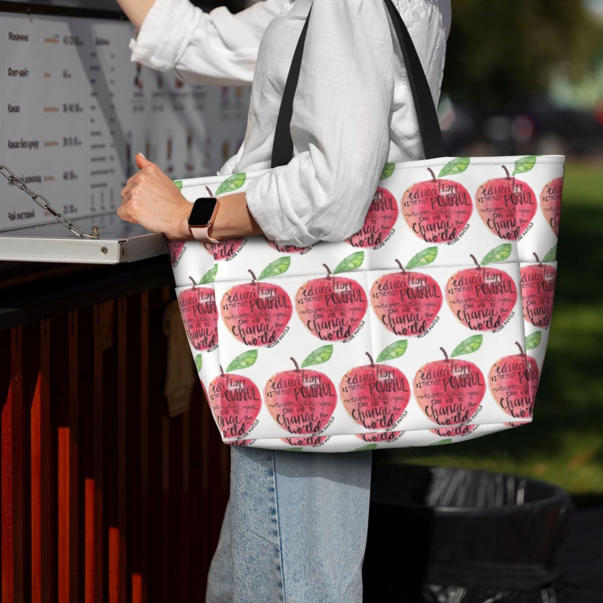 Borsa tote da spiaggia con cit - Yoga Fitness Quotes recensione e prezzo