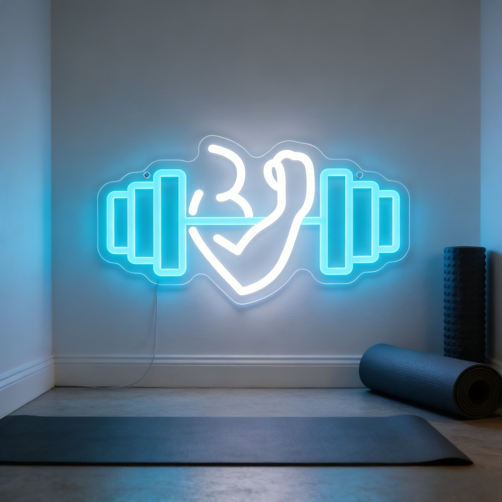Insegna al Neon LED Bicep Dumb - Yoga Fitness Quotes recensione e prezzo